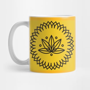 Circle Lotus Design Mug